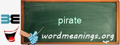 WordMeaning blackboard for pirate